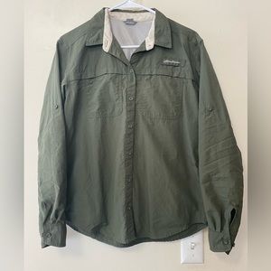 Eddie Bauer Women’s Green Button Up